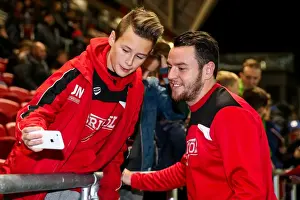 Bristol City V Brentford Prints: Bristol City's Lee Tomlin Snaps a Selfie Before Kick-off (Bristol City vs Brentford)