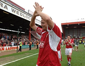 Images Dated 4th May 2008: Bristol City's Lee Trundle in Action Against Preston North End