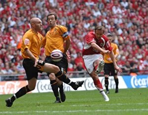 Images Dated 24th May 2008: Bristol City's Lee Trundle Celebrates Promotion: Play Off Final Thriller