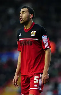Bristol City's Lewin Nyatanga in Action against Nottingham Forest - Npower Championship (February 9, 2013)