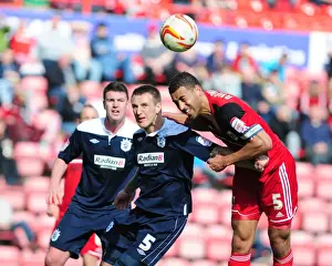 Bristol City's Lewin Nyatanga Scores the Decisive Header against Huddersfield Town (27-04-2013)