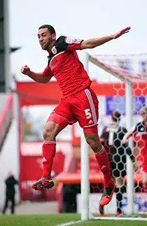 Bristol City V Barnsley Prints: Bristol City's Lewin Nyatanga Scores Dramatic Winning Goal Against Barnsley in Npower Championship