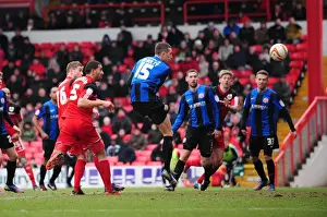 Bristol City V Barnsley Prints: Bristol City's Lewin Nyatanga Scores Game-Winning Goal vs