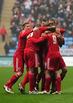 Coventry City V Bristol City Prints: Bristol City's Lewin Nyatanga Scores Second Goal vs Coventry City - Championship Match