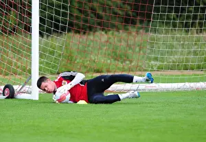 Pre-season Training Prints: Bristol City's Lewis Carey: Deep in Concentration during Pre-season Training