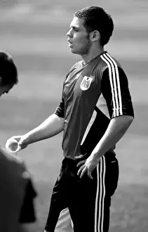 Pre-season Training Prints: Bristol City's Lewis Carey: Focused and Prepared for the Upcoming Football Season - Pre-season Training