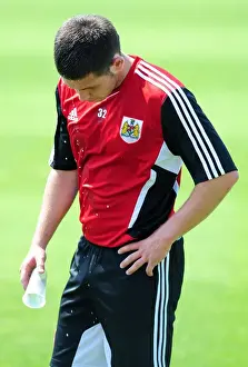 Pre-season Training Prints: Bristol City's Lewis Carey: Gearing Up for the New Football Season - Intense Pre-season Training