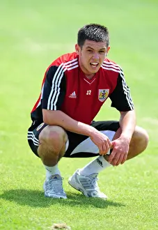 Pre-season Training Prints: Bristol City's Lewis Carey: Unwavering Focus in Pre-season Training