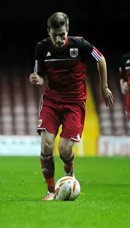 Framed Print : Bristol City's Lewis Hall in Action during U21s Match vs Millwall at Ashton Gate, October 2012