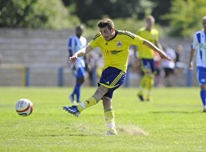 Images Dated 6th July 2013: Bristol City's Lewis Hall Scores in Pre-Season Victory Against Clevedon Town