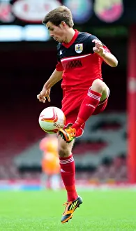 Framed Print : Bristol City's Lewis Hall Shines in Action Against Ipswich Town U21s