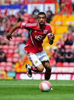 Bristol City V Ipswich Town Prints: Bristol City's Liam Fontaine at Ashton Gate Stadium: Championship Clash Against Ipswich Town (2011)