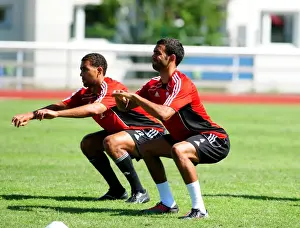 Pre Season Tour Sweden Prints: Bristol Citys Liam Fontaine and Bristol Citys Lewin Nyatanga
