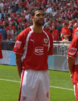 Bristol City's Liam Fontaine: Celebrating Promotion in the Play-Off Final