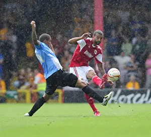 Bristol City V Bradford City Prints: Bristol City's Liam Fontaine Clears the Ball in Action against Bradford City