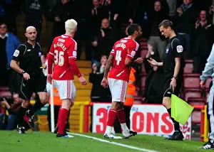 Bristol City V Birmingham City Prints: Bristol City's Liam Fontaine Contests Last-Minute Goal in Championship Clash vs