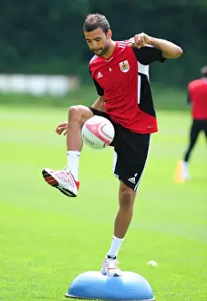 Pre-season Training Prints: Bristol City's Liam Fontaine: A Focused and Determined Figure in Pre-season Training