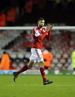 Bristol City V Watford FA Cup Prints: Bristol City's Liam Fontaine Greeted by Adoring Fans vs. Watford (FA Cup, 2014)