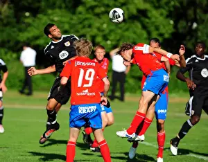 Bristol Citys Liam Fontaine scores with a header but the goal was disallowed