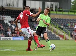 Forest Green Rovers V Bristol City Prints: Bristol City's Liam Fontaine Stops Matt Taylor's Goal Attempt at Forest Green Rovers (2013)