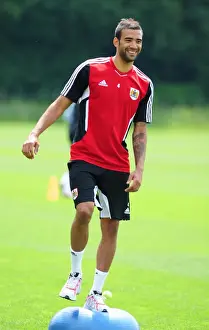Pre-season Training Prints: Bristol City's Liam Fontaine: Unwavering Focus in Pre-season Training