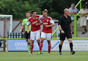 Forest Green Rovers V Bristol City Prints: Bristol City's Liam Kelly Celebrates Opening Goal Against Forest Green Rovers (2013)