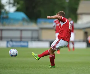 Framed Print : Bristol City's Liam Kelly Scores Stunner Against Forest Green Rovers (2013)