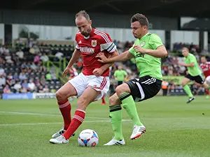 Forest Green Rovers V Bristol City Prints: Bristol City's Louis Carey vs Forest Green Rovers Andrew Mangan - Preseason Clash