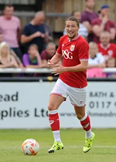Twerton Park Prints: Bristol City's Luke Ayling in Action Against Bath City at Twerton Park (July 2015)