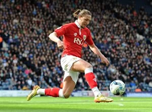 Images Dated 11th April 2015: Bristol City's Luke Ayling in Action Against Preston North End, April 11, 2015