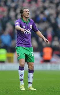 Framed Print : Bristol City's Luke Ayling in Action Against Swindon Town, November 15, 2014