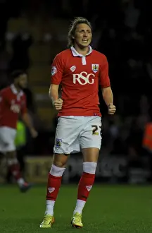Oldham Prints: Bristol City's Luke Ayling Celebrates Final Whistle Against Oldham