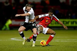 Crewe V Bristol City Prints: Bristol City's Luke Ayling Faces Off Against Crewe Alexandra's Uche Ikpeazu in Sky Bet League 1 Clash