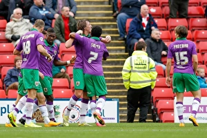 Barnsley V Bristol City Prints: Bristol City's Luke Ayling Scores the Opener Against Barnsley, October 2014