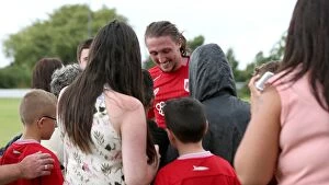 Images Dated 10th July 2016: Bristol City's Luke Ayling Signs Autographs at Hengrove Athletic Pre-Season Friendly