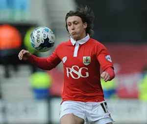 Bristol City's Luke Freeman in Action Against Preston North End, April 11, 2015