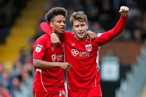 Fulham V Bristol City Prints: Bristol City's Luke Freeman and Bobby Reid Celebrate 0-2 Goal Against Fulham
