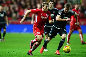 Bristol City V Brentford Prints: Bristol City's Luke Freeman Charges Down the Wing Against Brentford in Sky Bet Championship Clash