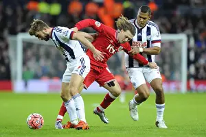West Brom Prints: Bristol City's Luke Freeman Faces Off Against West Brom's James Morrison