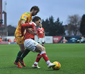 Bristol City V Yeovil Town Prints: Bristol City's Luke Freeman Fends Off Sam Foley's Pressure During Sky Bet League One Clash