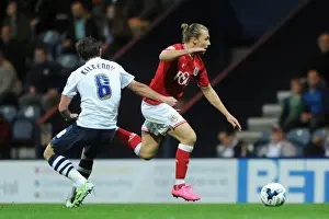Preston North End V Bristol City Prints: Bristol City's Luke Freeman Outruns Preston North End's Neil Kilkenny