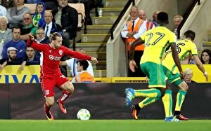 Images Dated 16th August 2016: Bristol City's Luke Freeman Scores Past Norwich City Goalkeeper in Championship Clash