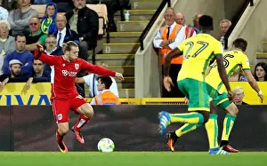 Framed Print : Bristol City's Luke Freeman Scores Past Norwich City Goalkeeper in Championship Clash Framed Print : Bristol City's Luke Freeman Scores Past Norwich City Goalkeeper in Championship Clash
