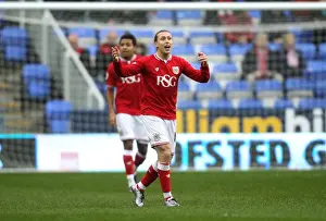 Framed Print : Bristol City's Luke Freeman Signals to Teammate During Reading Match, Sky Bet Championship 2016