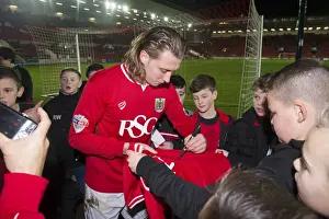 Bristol City's Luke Freeman Signs Autographs at Ashton Gate after Bristol City v QPR Match, 2015