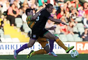 Yeovil Town V Bristol City Prints: Bristol City's Luke Freeman Tackles Opponent in Pre-Season Clash