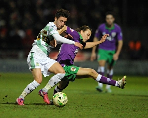 Yeovil Town V Bristol City Prints: Bristol City's Luke Freeman vs