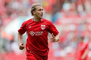 Framed Print : Bristol City's Luke Freeman Watches On During Pre-Season Clash Against Portsmouth