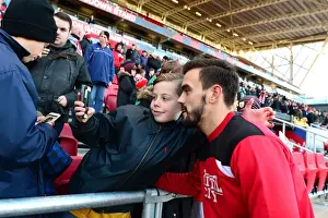 Bristol City V Reading Prints: Bristol City's Marlon Pack and Young Fan: A Moment of Joy at Ashton Gate (Sky Bet Championship)
