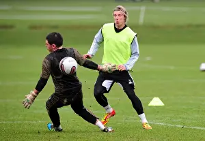 Training 10-1-12 Prints: Bristol City's Martyn Woolford in Action: Training at Memorial Stadium, January 2012